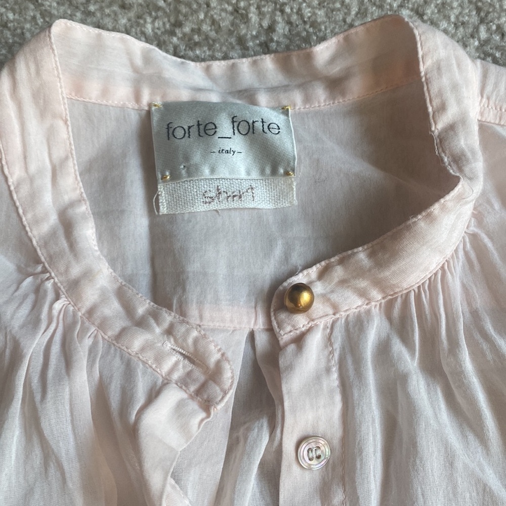 Semi Sheer Button Up Blouse - image 4